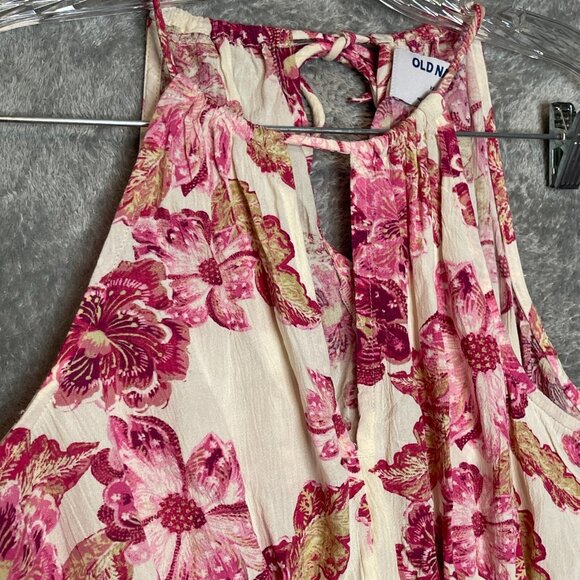 Old Navy Women Colorful Girly Floral Bloomcore Boho Blouson Peplum Tank Top XS - Picture 3 of 13